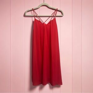 She + Sky Hot Pink Strappy Midi Dress